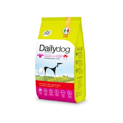  Dailydog Classic Line Adult Medium Breed Lamb and Beef         3    -     , -,   