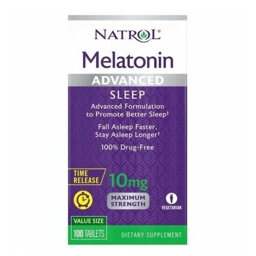   Natrol Melatonin Advanced Sleep Time Release, 10 , 100 .   -     , -  