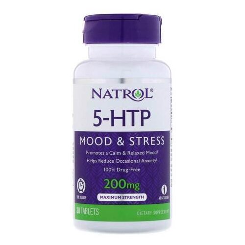 ���� �������� Natrol 5-HTP Time Release, 200 ��, 30 ��., ������ ������