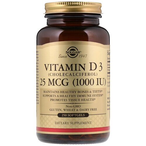   SOLGAR Vitamin D3 (Cholecalciferol) 1000 , 640 , 1000 ME, 250 .   -     , -  