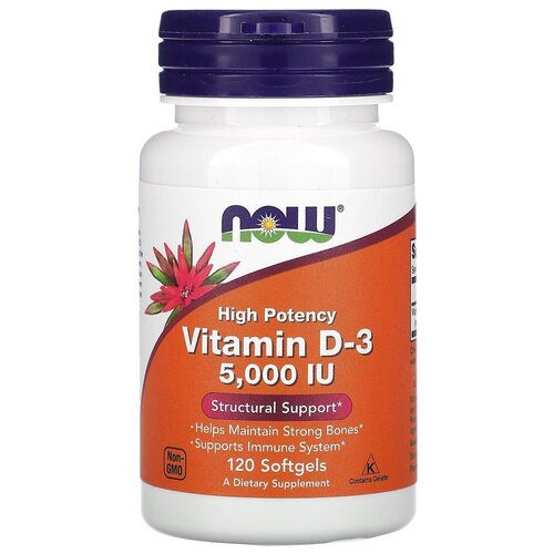  NOW Foods, Vitamin D-3, 5,000 IU,  D-3, 5000 , 120     -     , -  