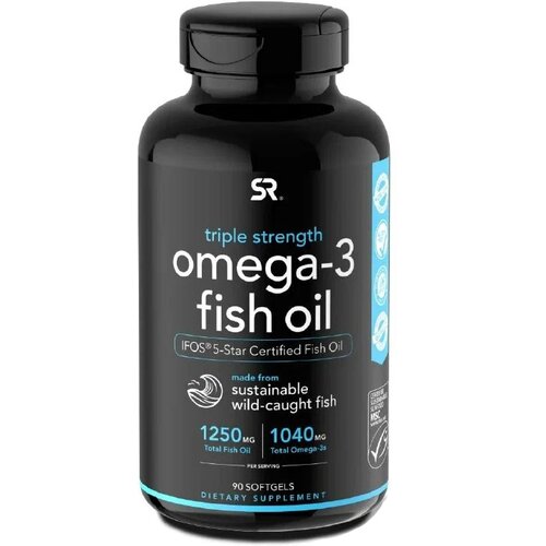   3 Sports Research Omega-3 Fish Oil Triple Strength 1250  90    -     , -  