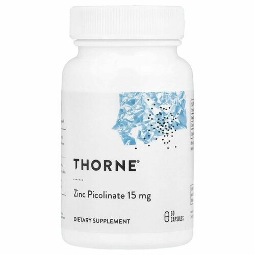 ���� Thorne Research, ���� ���������, Zinc Picolinate 15 mg, 60 ������, ������ ������