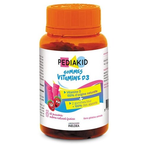  PEDIAKID Gommes Vitamine D3 . ., 1 , 60 .,    -     , -  