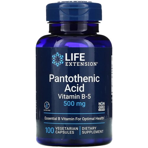   Life Extension Pantothenic Acid Vitamin B-5, 120 , 500 , 100 .   -     , -  