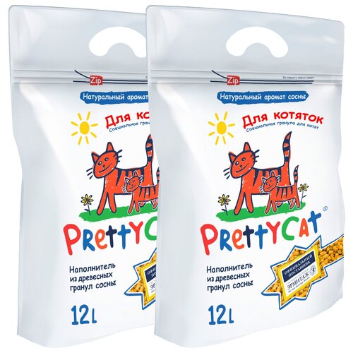  PRETTY CAT WOOD GRANULES      (12 + 12 )