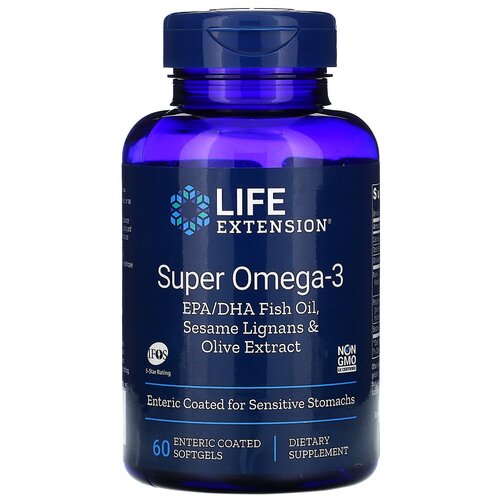   Life Extension Super Omega-3 EPA/DHA with Sesame Lignans & Olive Extract, 200 , 60 .   -     , -  