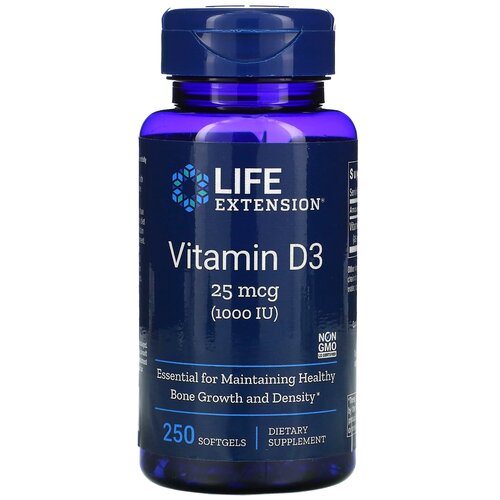   Life Extension Vitamin D3, 110 , 100 , 1000 ME, 250 .   -     , -  