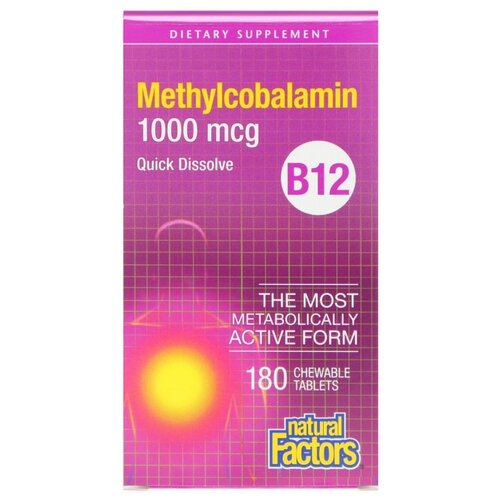   Natural Factors Methylcobalamin B12, 70 , 1000 , 180 .   -     , -  