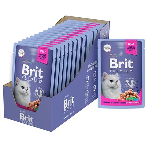      Brit Premium Turkey & Cream-cheese for sterilised 14 .  85  (  )   -     , -,   