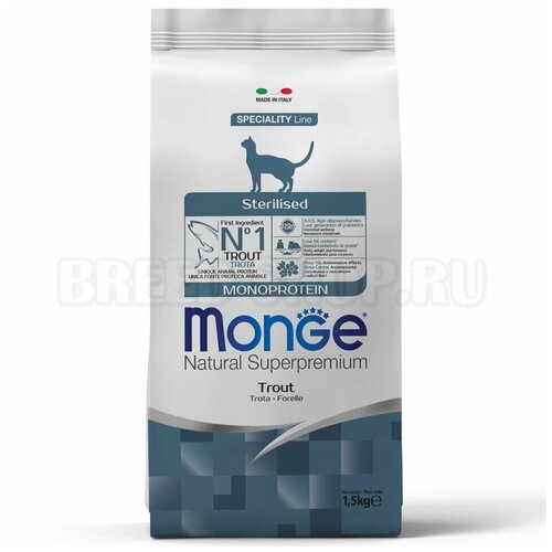  Monge Cat Monoprotein Sterilised Trout       (1,5 )   -     , -,   