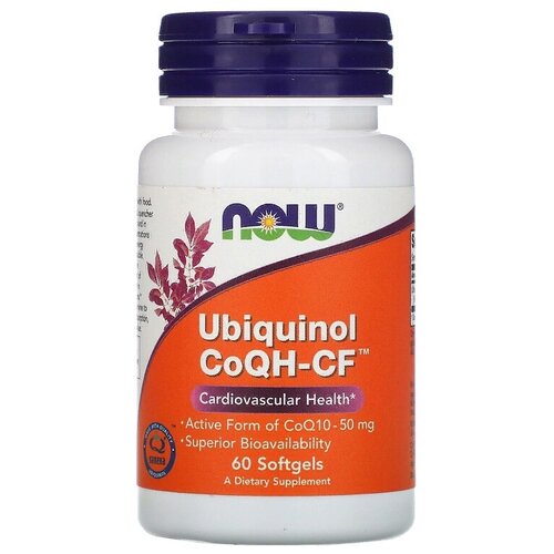   NOW Ubiquinol CoQH-CF, 50 , 60 .   -     , -  