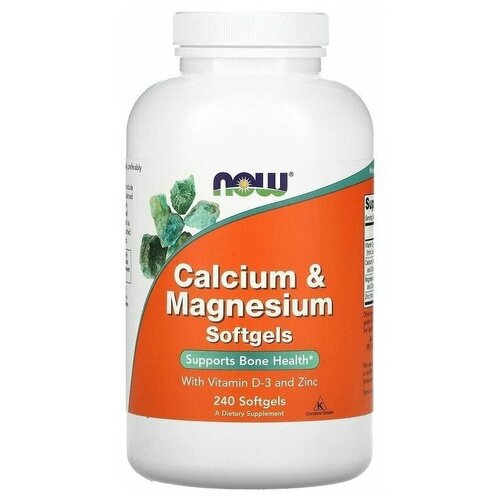   NOW Calcium & Magnesium, with Vitamin D-3 and Zinc, 820 , 250 , 240 .   -     , -  