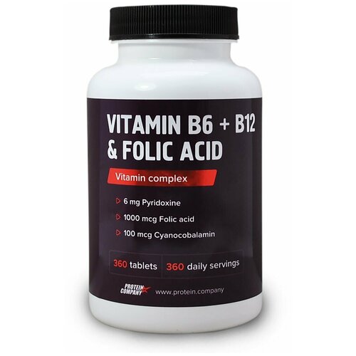  Vitamin B6 + B12 & Folic Acid  B6+B12+B9, 250 , 100 , 360 .,    -     , -  