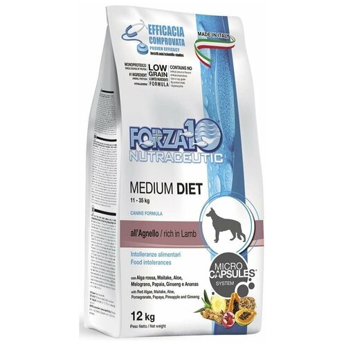  Forza10 Dog Medium Diet Agnello          12   -     , -  