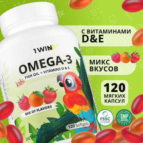 ���� ������� ����� 3 ����������� 1WIN Omega-3 ���������� ����� ���, � ���������� � 3 (D) � �, ���� ������: ������, ��������, ��������, 120 ������, ������ ������