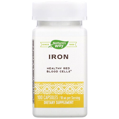 ���� �������� Nature's Way, Iron, 100 ������, 18 ��, ������ ������