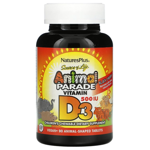   Natures Plus Animal Parade Vitamin D3, 199 , 500 , 90 .   -     , -  