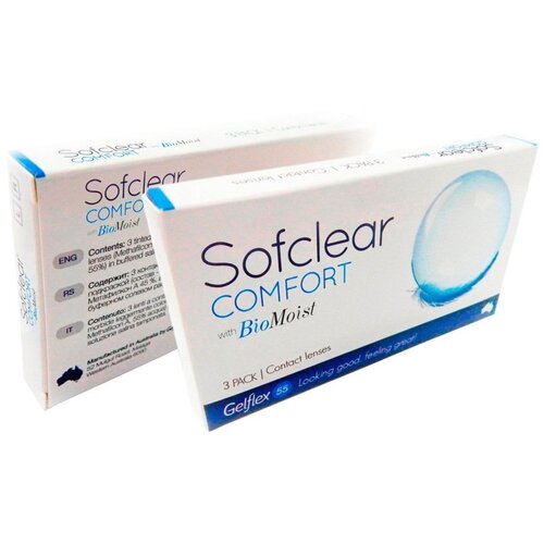 ���� ���������� ����� Gelflex Sofclear Comfort with BioMoist, 3 ��., R 8,6, D -2,5, ����������, 1 ��., ������ ������