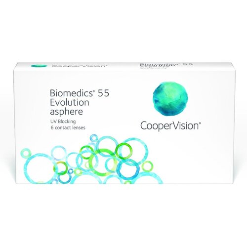    CooperVision Biomedics 55 Evolution Asphere UV, 6 ., R 8,9, D -1, 1 .,  