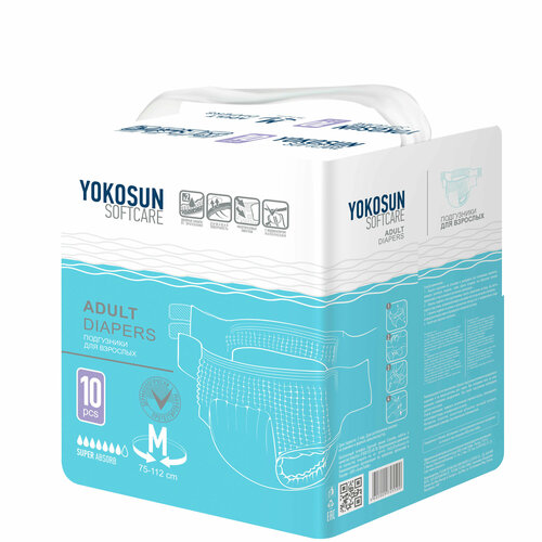     YokoSun Softcare Adult diapers, M, 7 , 75-112 , 1 .  10 .   -     , -  