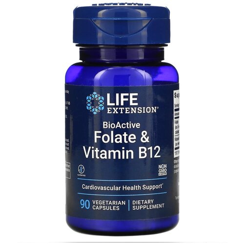   Life Extension BioActive Folate & Vitamin B12, 40 , 100 , 90 .   -     , -  