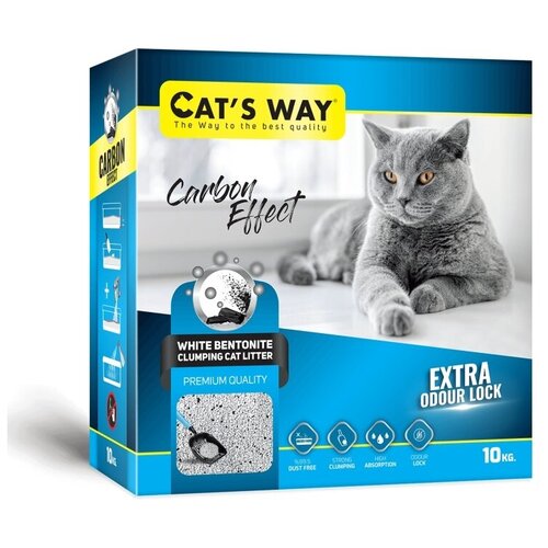  Cats way Box White Cat Litter With Active Carbon         11,7  ( ) - 10 