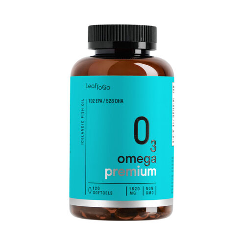 ���� LeafToGo Omega 3 Premium, 1620 ��, 120 ��., ������ ������