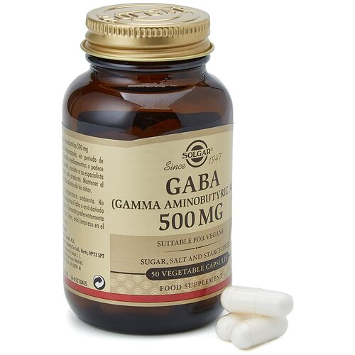  Solgar GABA 500 mg Vegetable Capsules, 50 .   -     , -  