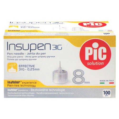    INSUPEN  - 31G (0.25mm x 8mm) 100,  