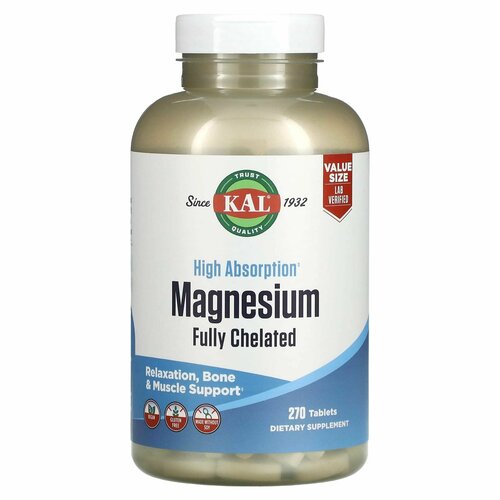 ���� KAL ������ ��������, � ������� ����������, Magnesium fully chelated 270 ��������, ������ ������