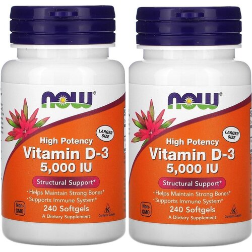  NOW  3, Vitamin D-3 5000 , 240  ,  2    -     , -  