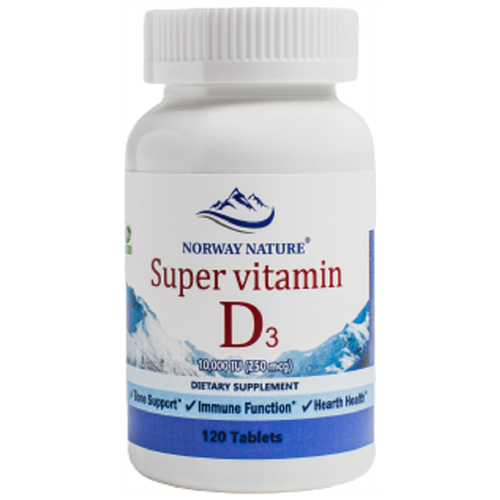   D Norway Nature Super Vitamin D3 10000IU 120 .   -     , -  