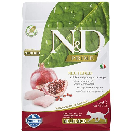       N&D Cat Chicken & Pomegrante Neutered , 0,3 