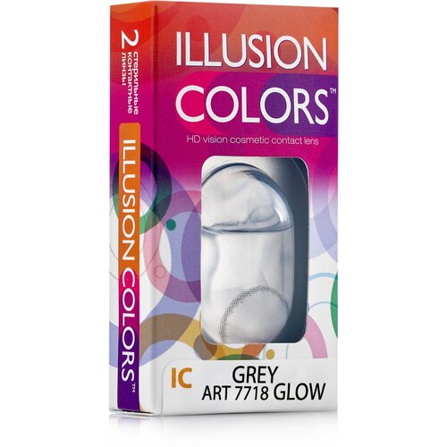    ILLUSION olors Glow, 2 ., R 8,6, D -2, grey,  