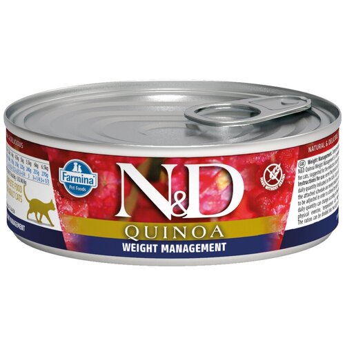   Farmina N&D QUINOA Weight Management (.)  ,  , 80  x 12    -     , -,   