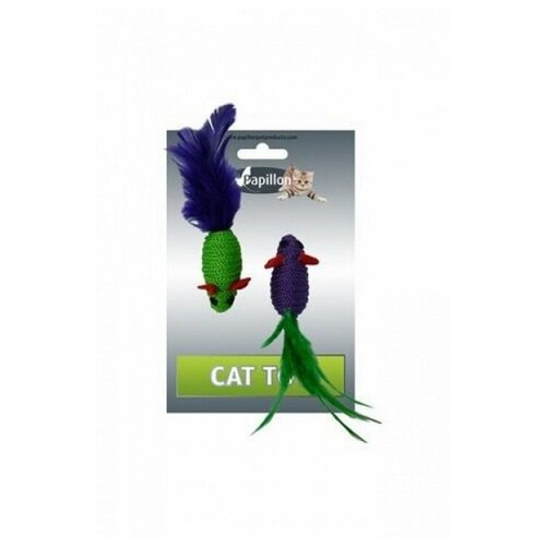  Papillon        25 (Cat toy 2 mice 5 cm on card) 240055 | Cat toy 2 mice 5 cm on card, 0,01 
