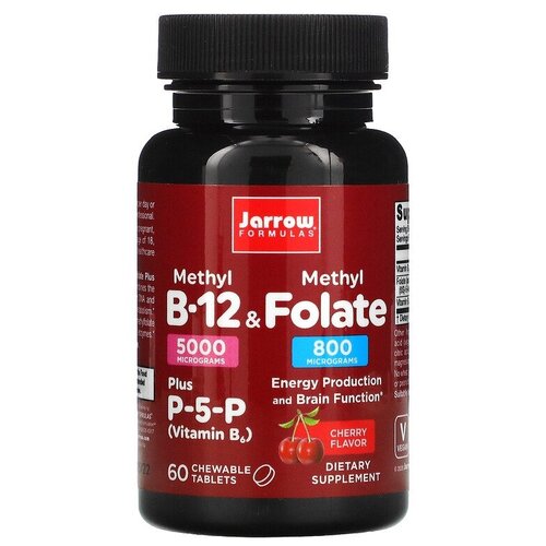   Jarrow Formulas Methyl B-12 & Methyl Folate 5000 /800  (), 80 , 60 .,  