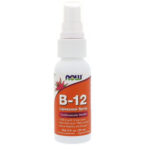 ���� ����� NOW B-12 Liposomal Spray, 100 �, 59 ��, ������ ������