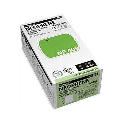 ���� �������� ����������� ����������� MANUAL NEOPRENE NP 409, ������ S, ����: ������-�������, ������������ ���������������, 100 ��, �������, ������ ������