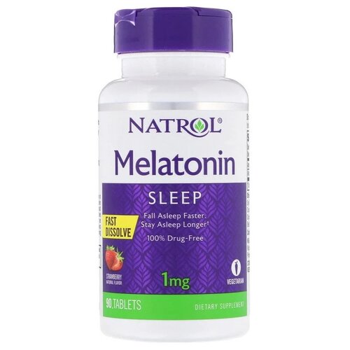    Natrol Melatonin Fast Dissolve Strawberry 1 mg, 64 , 1 , 90 .   -     , -  