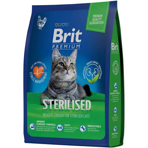      Brit Premium Cat Sterilized Chicken       0,8    -     , -,   