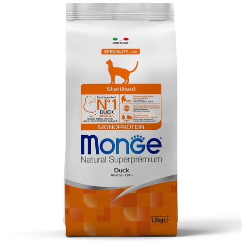  Monge Cat Monoprotein Sterilised Duck       1,5    -     , -,   