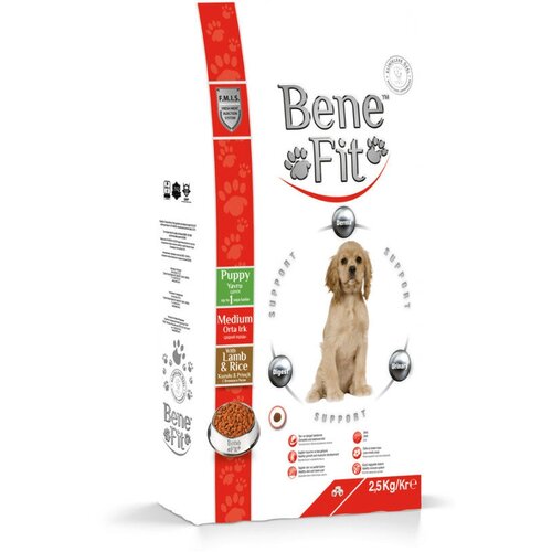  Benefit Medium Canine Puppy Breed Lamb&Rice           - 2,5    -     , -,   