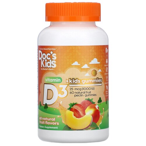   Doctor's Best Doc's Kids Vitamin D3 Gummies    25  (1000 ), 230 , 1000 ME, 60 .   -     , -  