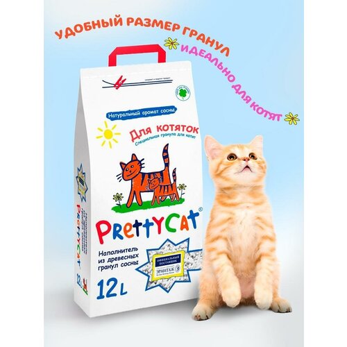 ���� ����������� ����������� PrettyCat Wood Granules ��� �����, 12�, 1 ��., ������ ������