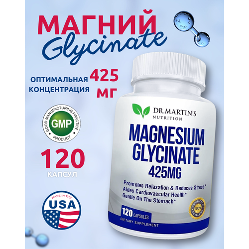  Dr Martin's  , Magnesium Glycinate - 120  425mg   -     , -  