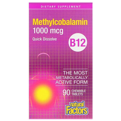   Natural Factors Methylcobalamin B12, 80 , 1000 , 90 .   -     , -  