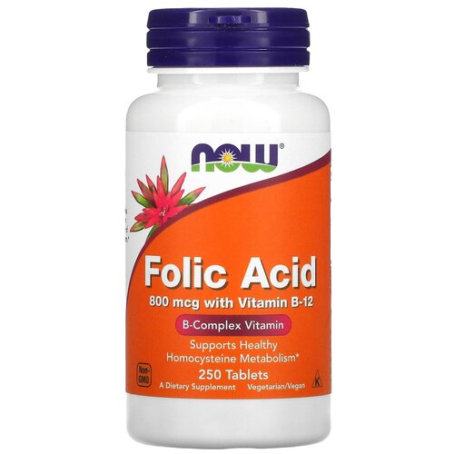   NOW Folic Acid with Vitamin B-12, 80 , 250 .   -     , -  