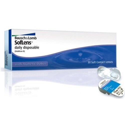 ���� ���������� ����� Bausch & Lomb Soflens Daily Disposable, 30 ��., R 8,6, D -2,5, ������ ������
